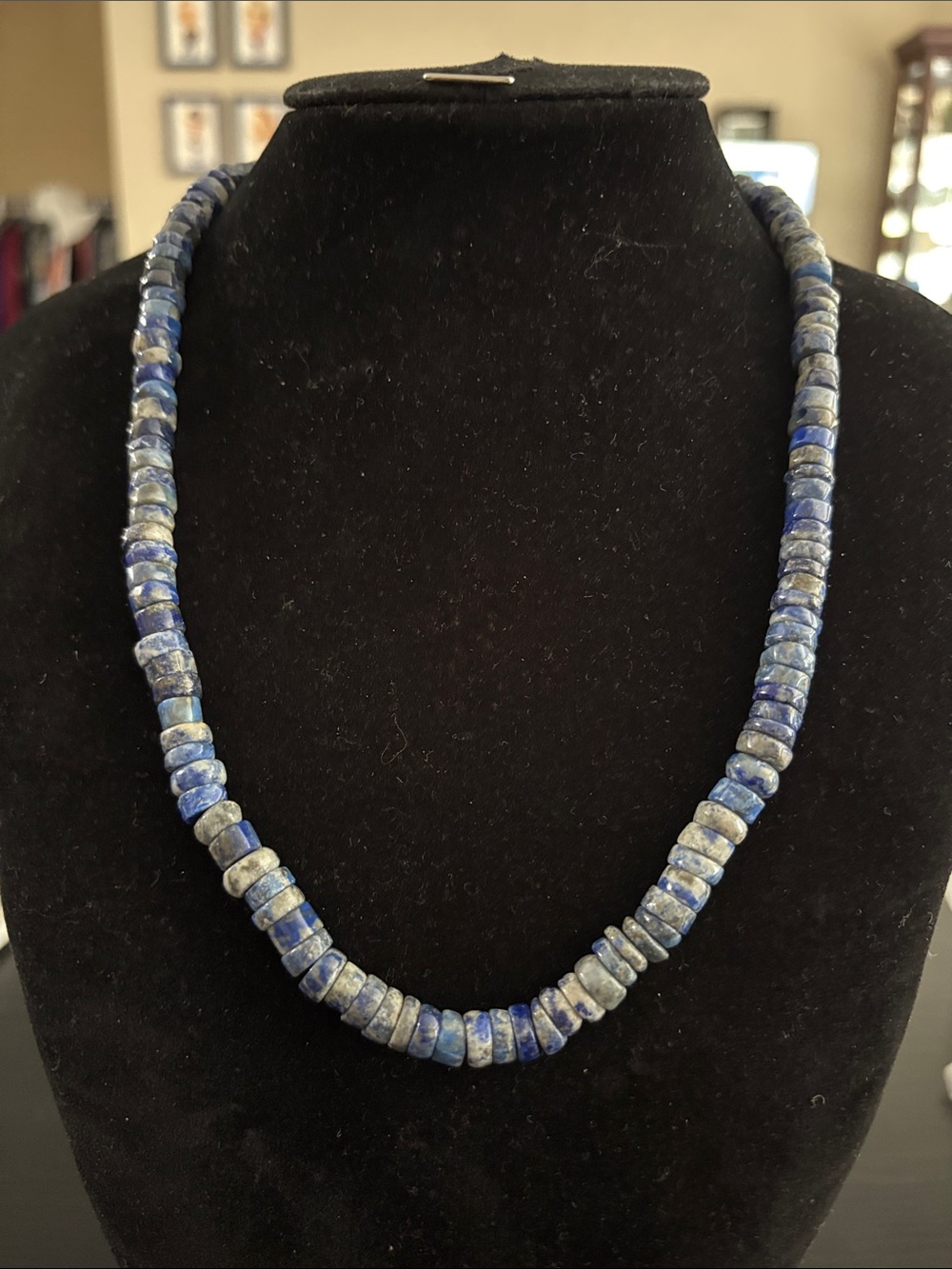 Blue Lapis Beaded Necklace